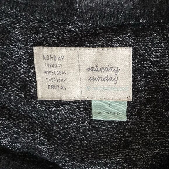 Anthropologie Saturday Sunday Dress Size Small Gray Cowl Neck Long Sleeve Soft - Picture 6 of 6
